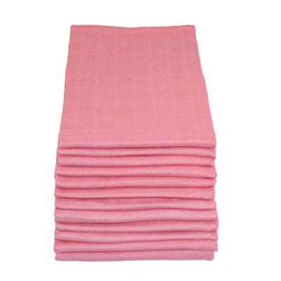 Image of MuslinZ 12PK 100% Pure Cotton Baby Muslin Squares 70x70cms Pink
