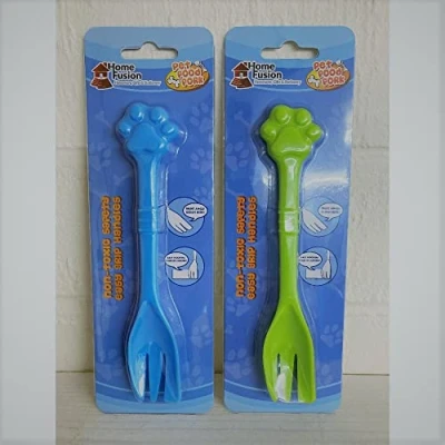 Image of The Home Fusion Company 1 x Pet Dog Cat Food Fork Feeding Scooping Tin Meat Kitten Puppy Green Or Blue