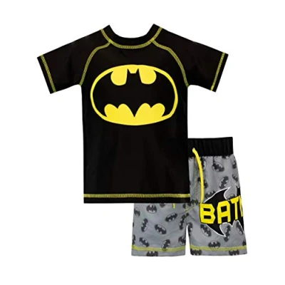 Image of BATMAN Boys DC Comics Swim Set Black Age 2 3 Years