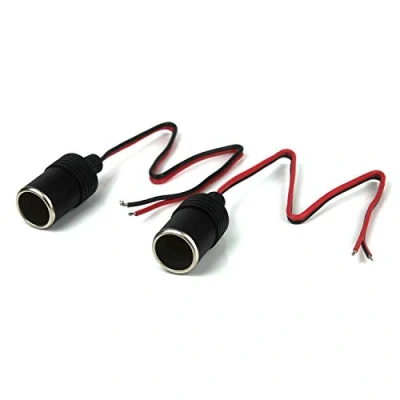 Image of Aofan 2Pcs Car Cigarette Lighter Female Socket Plug Adapter 12V/24V for Air Pump,Car Audio,Car Vacuum Cleaner, Tire Inflation etc.