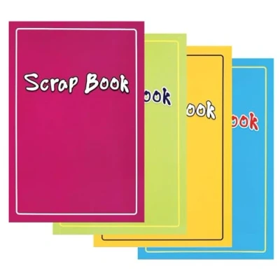 Image of WF Graham Scrapbook, Set of 4 Scrap Books for Adults and Kids Art Book, Sketch Pad Book Set, Coloured Paper Drawing