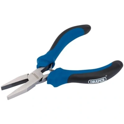 Image of Draper Soft Grip Flat Nose Mini Pliers, 115mm
