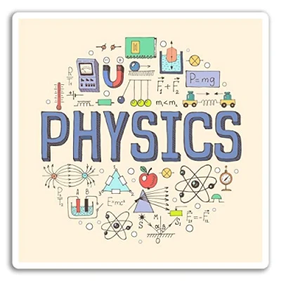 Image of 2 x 10cm Physics Vinyl Stickers Science Student Uni Sticker Laptop #17603 (10cm Tall)