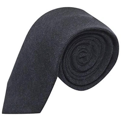 Image of King &amp; Priory Highland Weave Deep Blue Tie, Mens Necktie