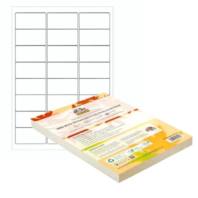 Image of Double Dragon, A4 Self Adhesive Address Labels Sticker Paper, 24 Per Sheet, 100 Sheets, 63.5 x 33.9mm (2400 Labels)