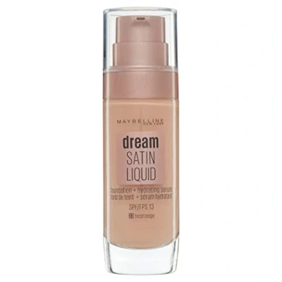 Image of Maybelline Foundation, Dream Radiant Liquid Hydrating Foundation with Hyaluronic Acid and Collagen Lightweight, Medium Coverage Up to 12 Hour Hydration 33 Fresh Beige