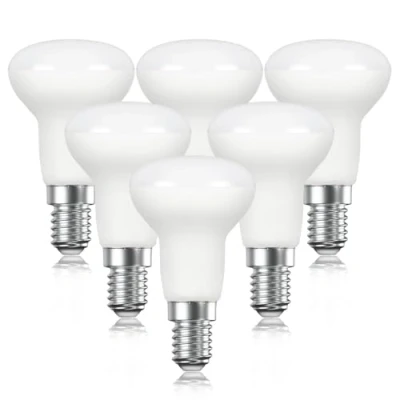 Image of EXTRASTAR Reflector R50 E14 Light Bulb, 4.9W LED SpotLights, 35W Equivalent, 400LM, 6500K Cool White SES Small Edison Screw Energy Saving Bulbs, 120 Beam Angle, Non dimmable, Pack of 6