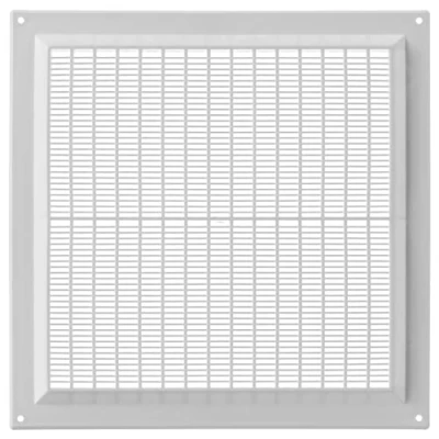 Image of LIRAST 250x250mm / 10x10 inch White Plastic Ventilation Grille Air Vent Cover with Insect Protection