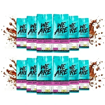 Image of Coffee Ground, 227g (Pack of 12) Brazilian Espresso Ground Coffee, 100% Arabica, Medium Roast Speciality Fresh Single Origin (We Are Co)