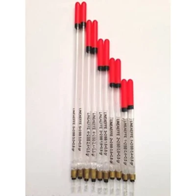 Image of 10 New Assorted Loaded Fishing Clear Waggler Floats 5 Different Sizes Carp Coarse Tackle