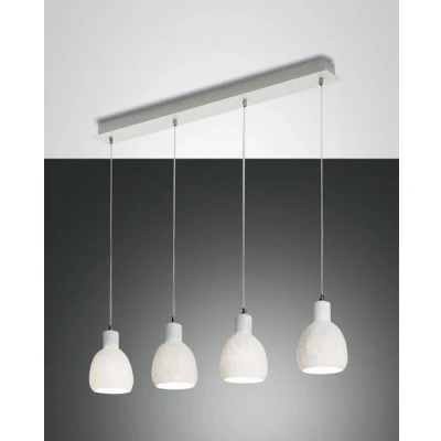 Image of Marina Straight Bar Pendant Ceiling Light White Glass, E27