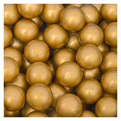 Image of LittleTom 50 Plastic Balls 5.5cm in diameter to fill children&#039;s ball pits Gold