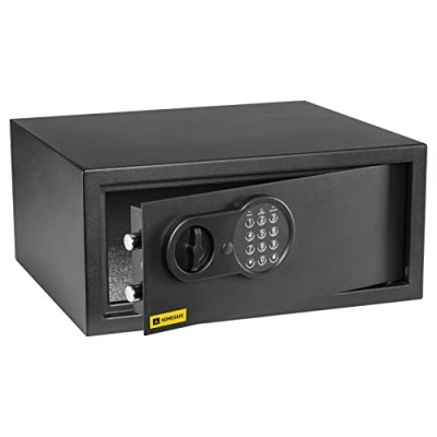 Image of Homesafe HV24E Electronic Safe, Security Safe Box, 20x42x38cm (HxWxD) for Home, Office, Hotel Business, Laptop, Cash Money, Document, Jewelry, Storage 31L, Carbon Satin Black