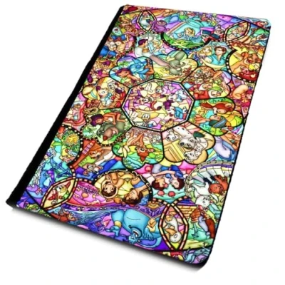 Image of Stained Glass Design Passport Cover/Holder. Travel Protection. Cartoon Character Princess Inspired