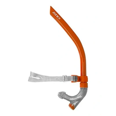 Image of ZONE3 Front Facing Swim Drill Snorkel, Orange/Grey, One Size