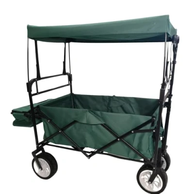 Image of Folding Festival Camping Storage Trolley with Canopy &amp; Waterproof Cover 100Kg capacity