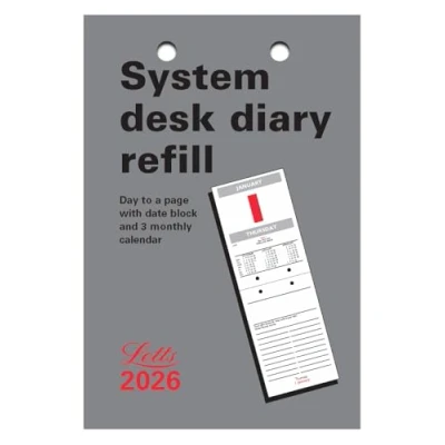 Image of Letts System Desk Calendar Refill 2026 26 TSDR