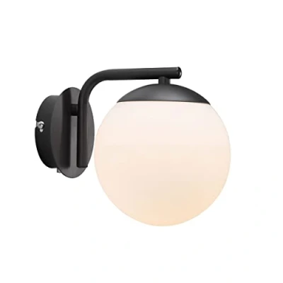 Image of Nordlux Grant Wall Light Lantern Fitting Black Modern Homeware Lighting Brass Frame Hallway Bedroom Living Room E14, 40W, 230V 20,7 x 14.5 16.4; 810gkg
