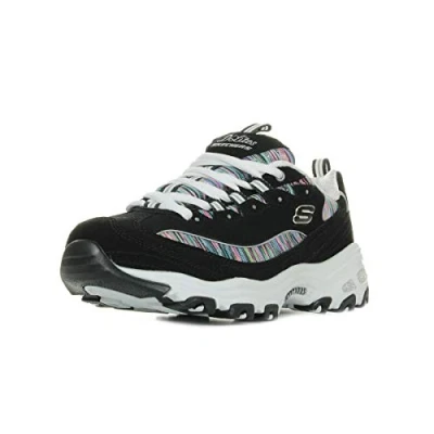 Image of Skechers Womens Black &#039;D&#039;Lites Interlude&#039; Trainers 3