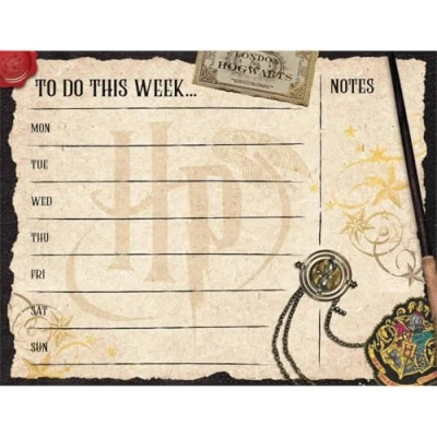 Image of Harry Potter Desk Pad Official Calendar Non dated weekly planner Format
