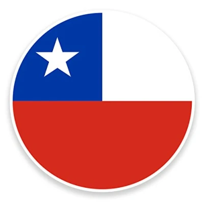 Image of 2 x 10cm Chile Flag Map Vinyl Sticker Decal Car Laptop Luggage Tag Label #9018 (10cm Wide High)