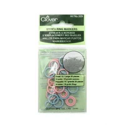 Image of Clover Stitch Marker Rings, Multi Colour, 1
