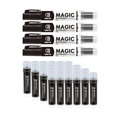 Image of ESENG® Whiteboard Marker Magic WM 218 (4 Markers + 24 Cartridges Black)