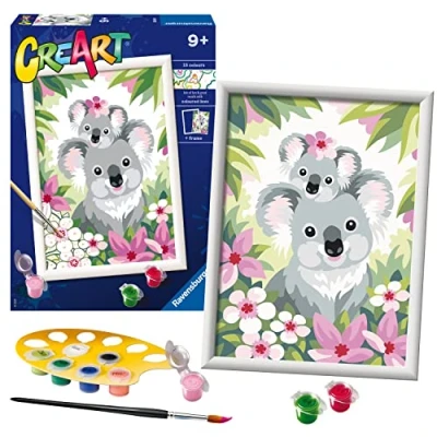 Image of Ravensburger CreArt Koala Cuties Paint By Numbers Kits for Children &amp; Adults Ages 7 Years Up Kids Craft Set