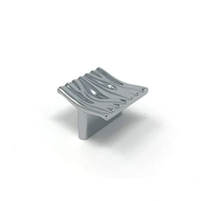 Image of Handle &amp; Home 40mm Polished Chrome Wave Knob for Kitchen Cabinets Bedroom Bathroom Furniture Cupboards