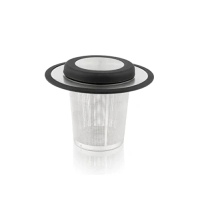 Image of Bredemeijer Stainless Steel/Siliconen Tea Filter with Coaster, Silver
