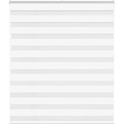 Image of vidaXL Zebra Blind White 120x150 cm Fabric Width 115.9 Polyester