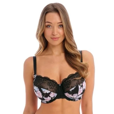 Image of Fantasie Women&#039;s Rhiannon Underwire Side Support Bra Full Coverage, Opaque, Midnight Rose, 36DD