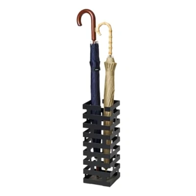 Image of Yamazaki 2363 BRICK Umbrella Stand Square, Black, Steel, Minimalist Design, 15 x 43 cm (LxWxH)