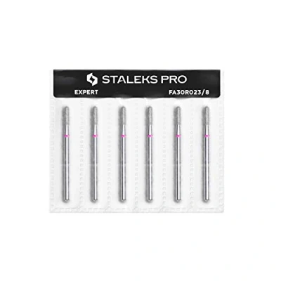 Image of Diamond Drill Bit Bits Manicure Pedicure Nail &quot;Cyliner &quot; Red 2.3mm Staleks (Red/Fine)