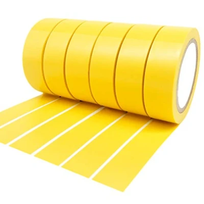 Image of ALBOYI Insulation Tape 6 Pack Yellow 17mm x 9m Electrical PVC Adhesive Gaffer