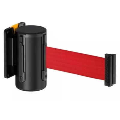 Image of Mavcobo Retractable Belt Barrier Fixed Mount Removable Back Panel With 2M/3M/5M Nylon Red Built In Buffer Reducer(A,2M/6.5FT)