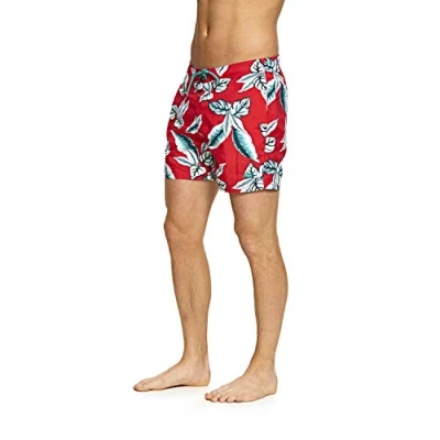 Image of Zoggs Lakeside 15&quot; Swim Trunks Shorts Red/Multi Coloured, Size UK X Large/Waist 38&quot;