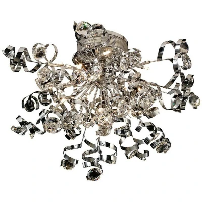 Image of Kurlz Ceiling 15 Light G4 Polished Chrome/Crystal, NOT LED/CFL Compatible
