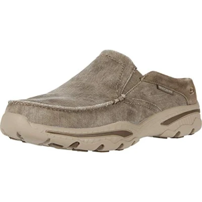 Image of Skechers Men&#039;s Creston Slip on Canvas Loafer, Khaki, 7 UK