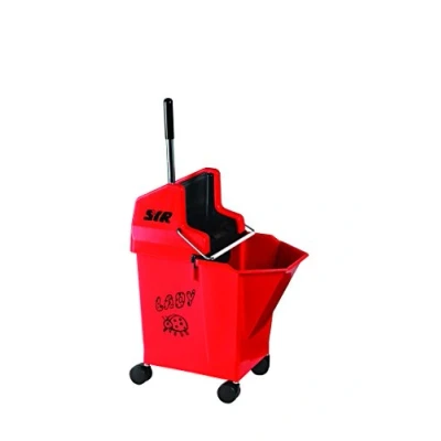 Image of SYR 990790 Lady Mopping Combo with 2&quot; Plastic Castor, Red