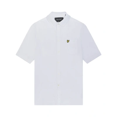 Image of Lyle &amp; Scott Short Sleeve Oxford Shirt White S