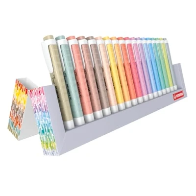 Image of STABILO Highlighter swing cool NatureCOLORS Deskset of 18 Assorted Pastel and Shades