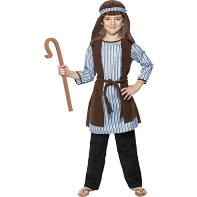 Image of Smiffys Shepherd Costume, Brown, S Age 4 6 Years