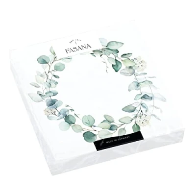 Image of 20 Napkins Wreath Full Eucalyptus Table Decoration Decoupage Napkin Technology 33 x cm