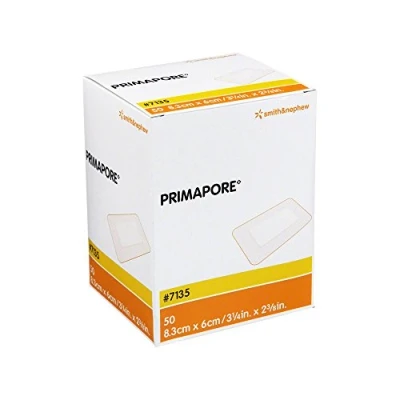 Image of Primapore Adhesive Wound Dressing Pad 8.3 x 6cm Pack of 50