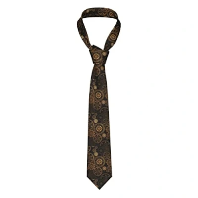 Image of ANGYANG Necktie Steampunk Gears Art Men&#039;s Tie Skinny for Boys Printed Novelty Funny Weddings Dances Party, One Size