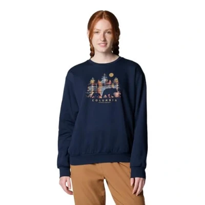 Image of Columbia HART MOUNTAIN CREW Sweatshirt, Women&#039;s, Size: XS, Collegiate navy