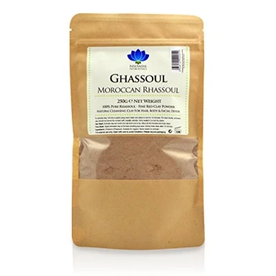 Image of Rhassoul Clay Detox, Hair &amp; Face Mask for Deep Pore Cleansing 250g Ultra Pure Moroccan Ghassoul