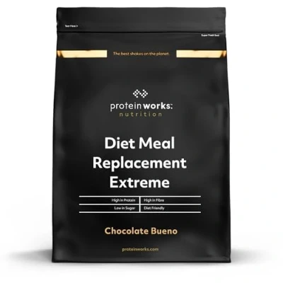 Image of Protein Works Diet Meal Replacement Extreme, 200 Calorie Meal, High Supports Weightloss, 16 Meals, Chocolate Bueno, 1kg