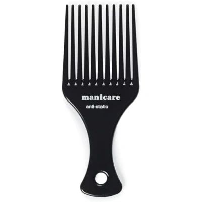 Image of Manicare Afro Comb For Detangling And Styling, Professional Hairdressing Tool Curly, Wavy, Frizzy Hair, Wide Tooth Anti Static, Reduces Breakage, Pulling Gentle On The Hair Scalp